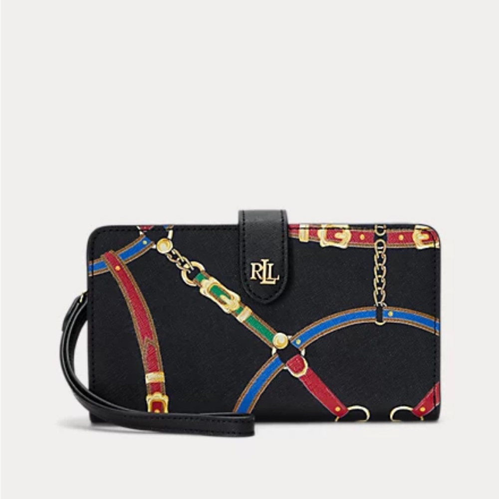 Ralph Lauren Print Crosshatch Leather Tech
Wristlet